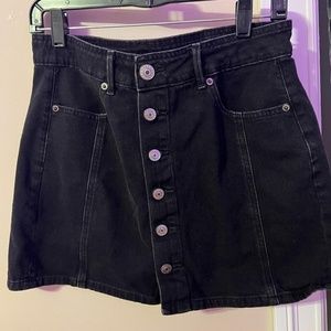 Black Jean Skirt
